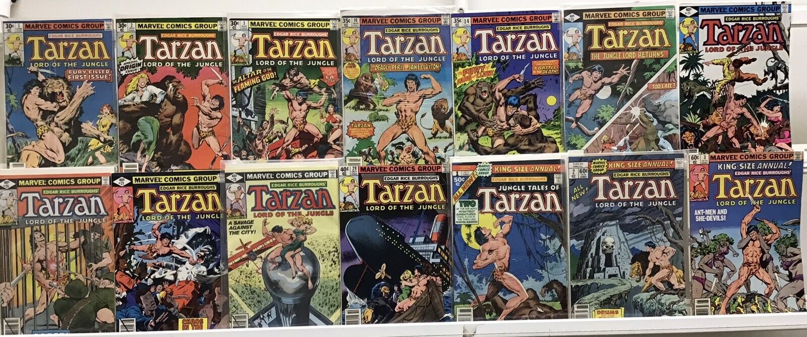  Marvel Comics - Vintage Tarzan - Comic Book Lot Of 14