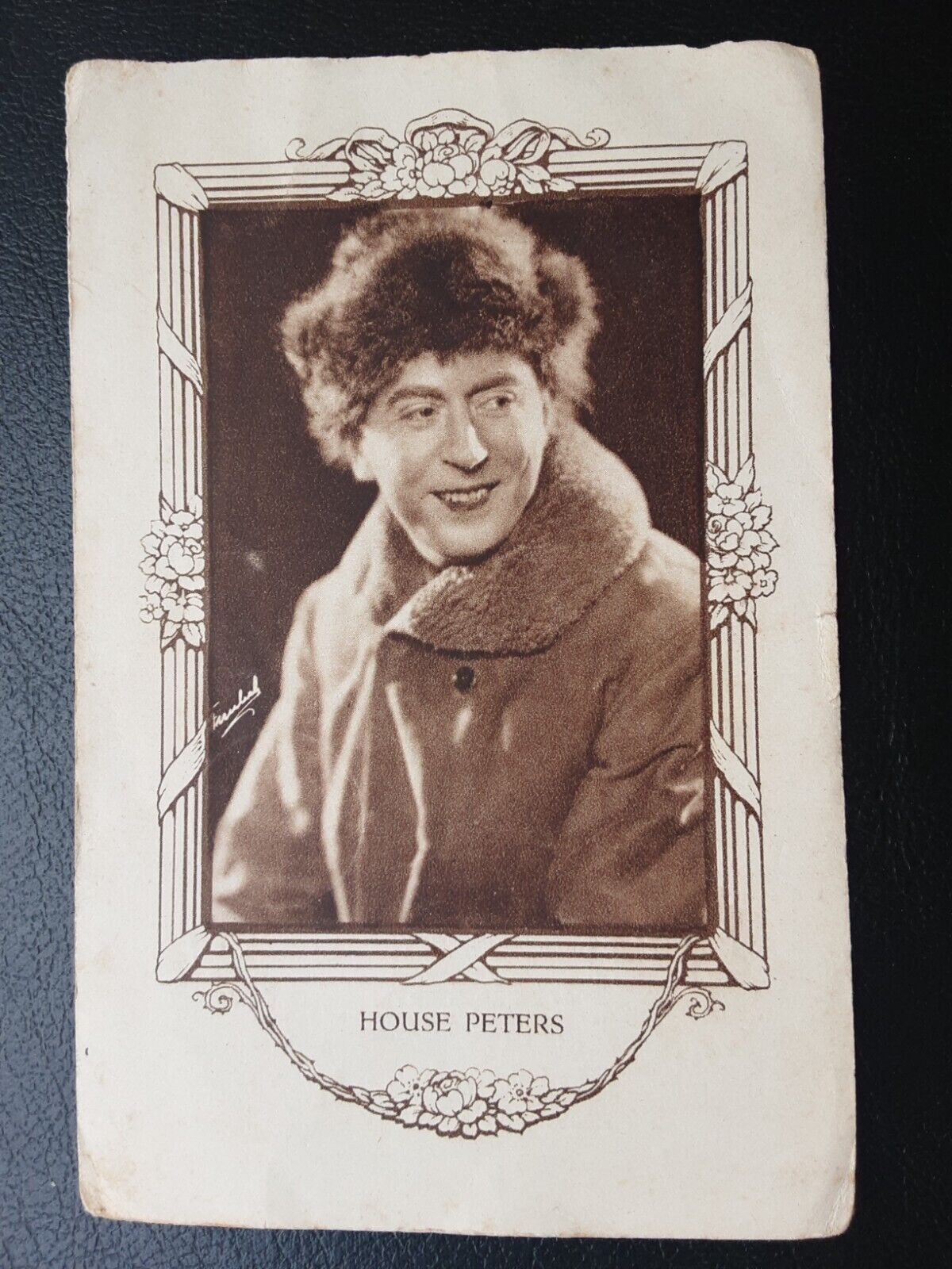 1930 HOUSE PETERS ,  SPANISH CHOCOLATE CARD, ARTISTAS DE CINE SERIES