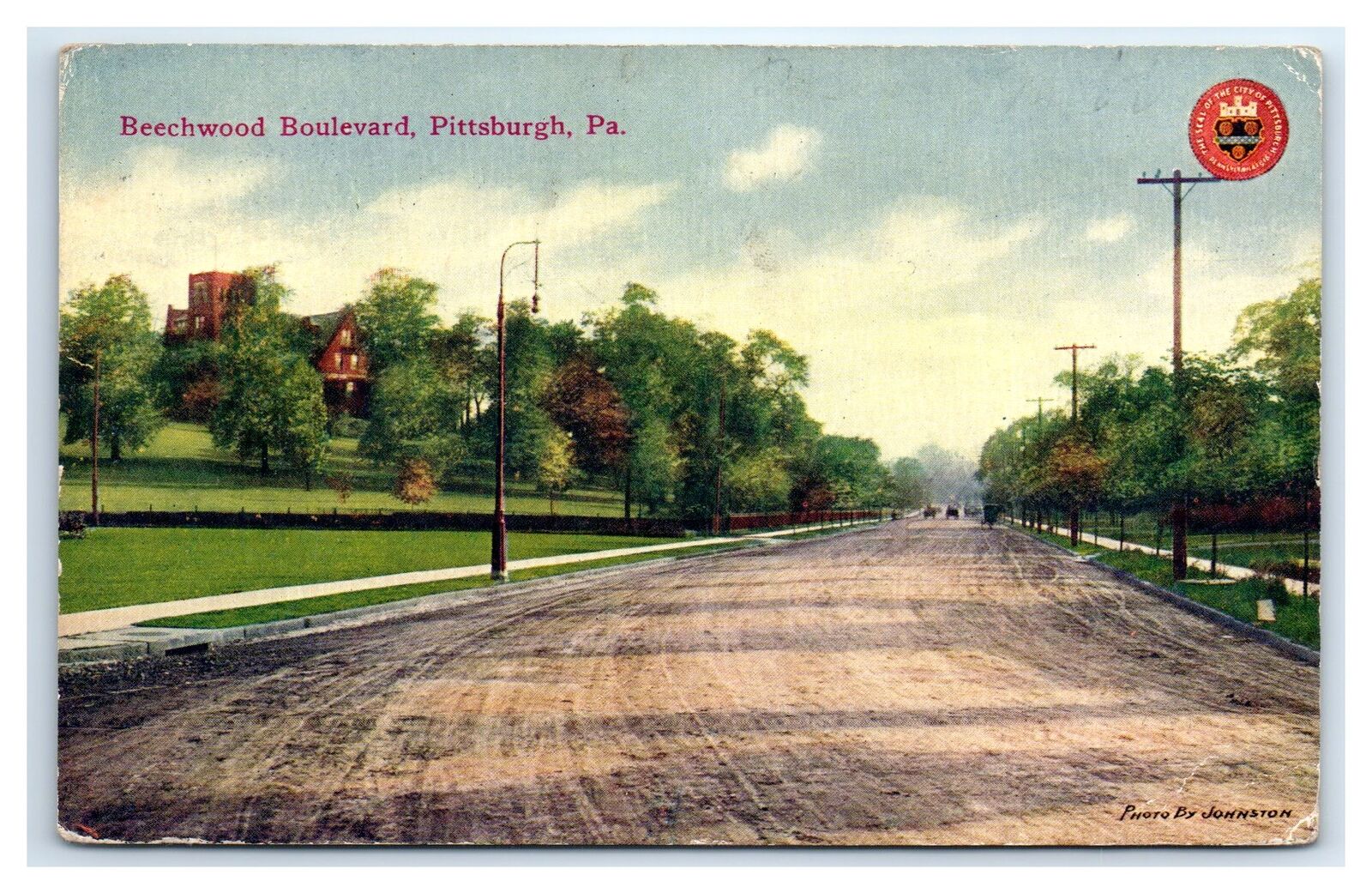 1911 Pittsburgh, PA Postcard- BEECHWOOD BOULEVARD Road House