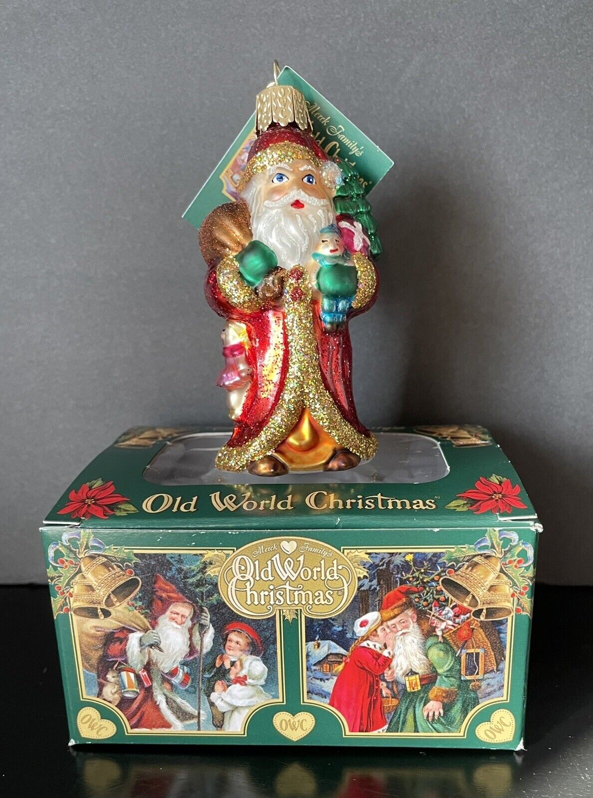 2001 Vintage Old World Santa Claus Christmas Holiday Figurine w/Original Box *