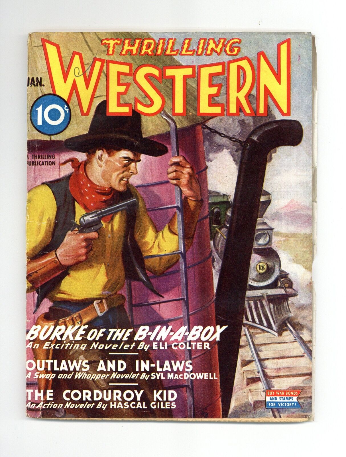 Thrilling Western Pulp Jan 1945 Vol. 34 #2 FN
