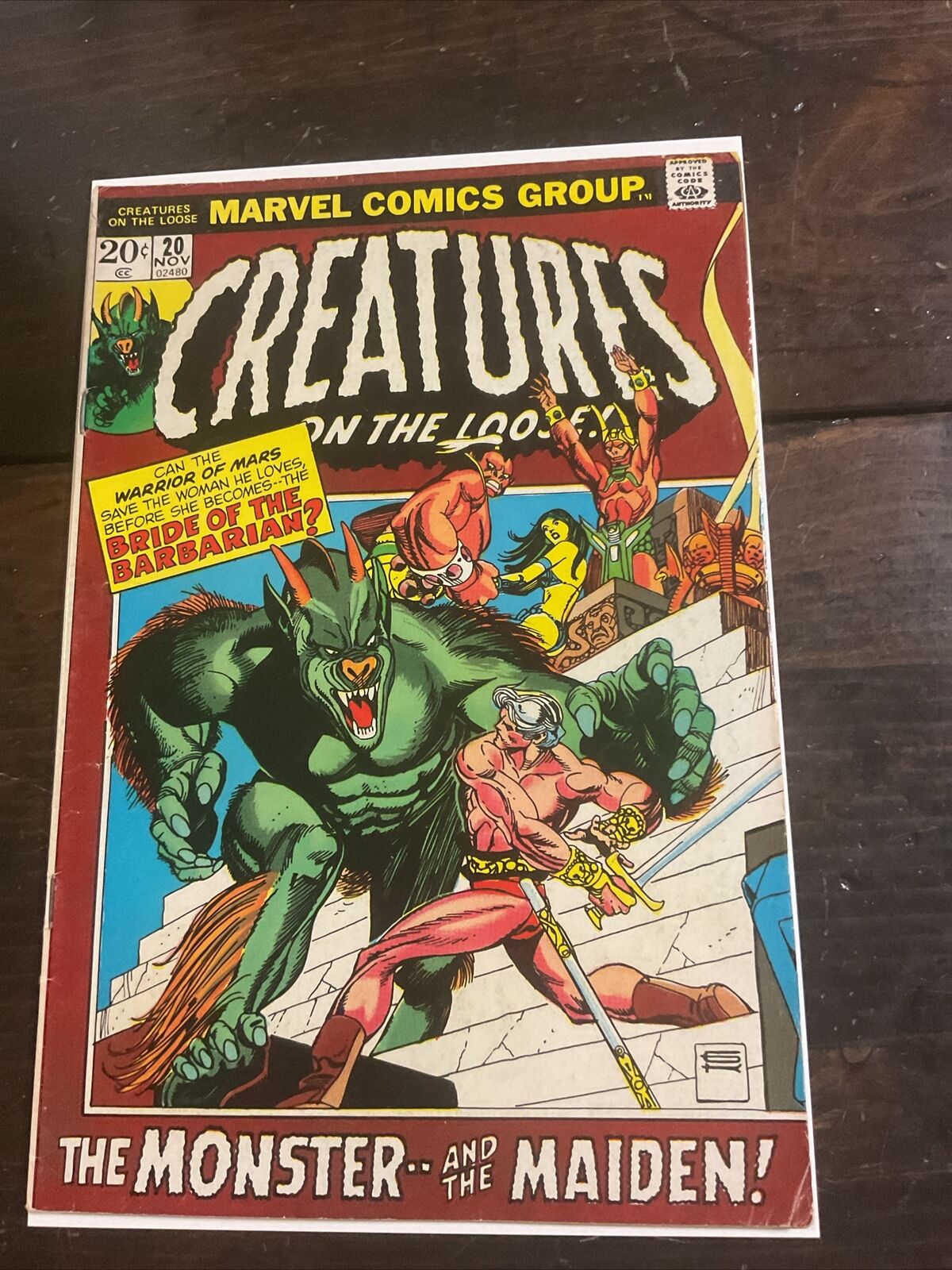 Vintage Creatures on the Loose #20 (Fine-Very Fine) Marvel Comics Bronze 1972