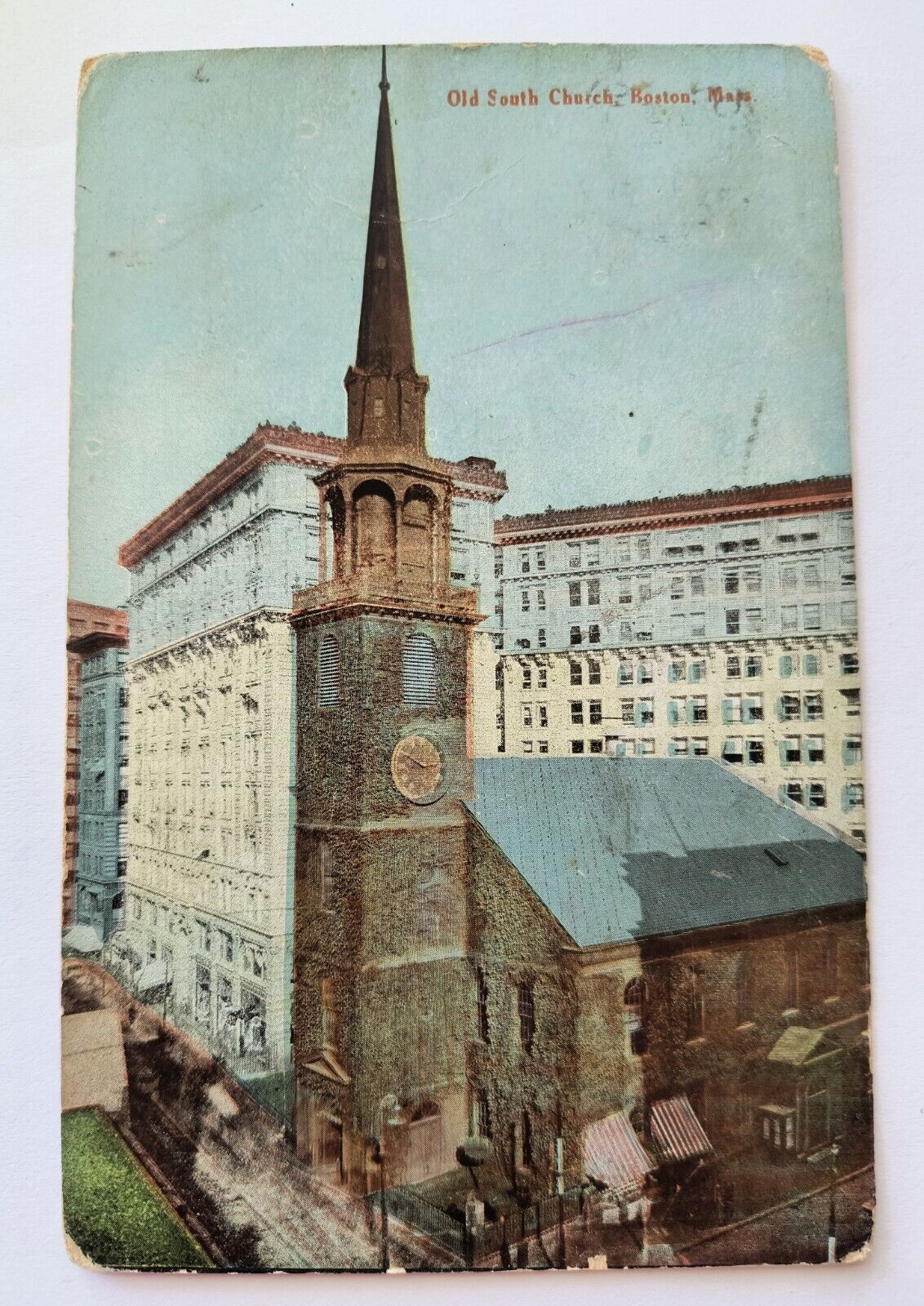 Boston MA Massachusetts Old South Church Vintage 1910 Postcard D1