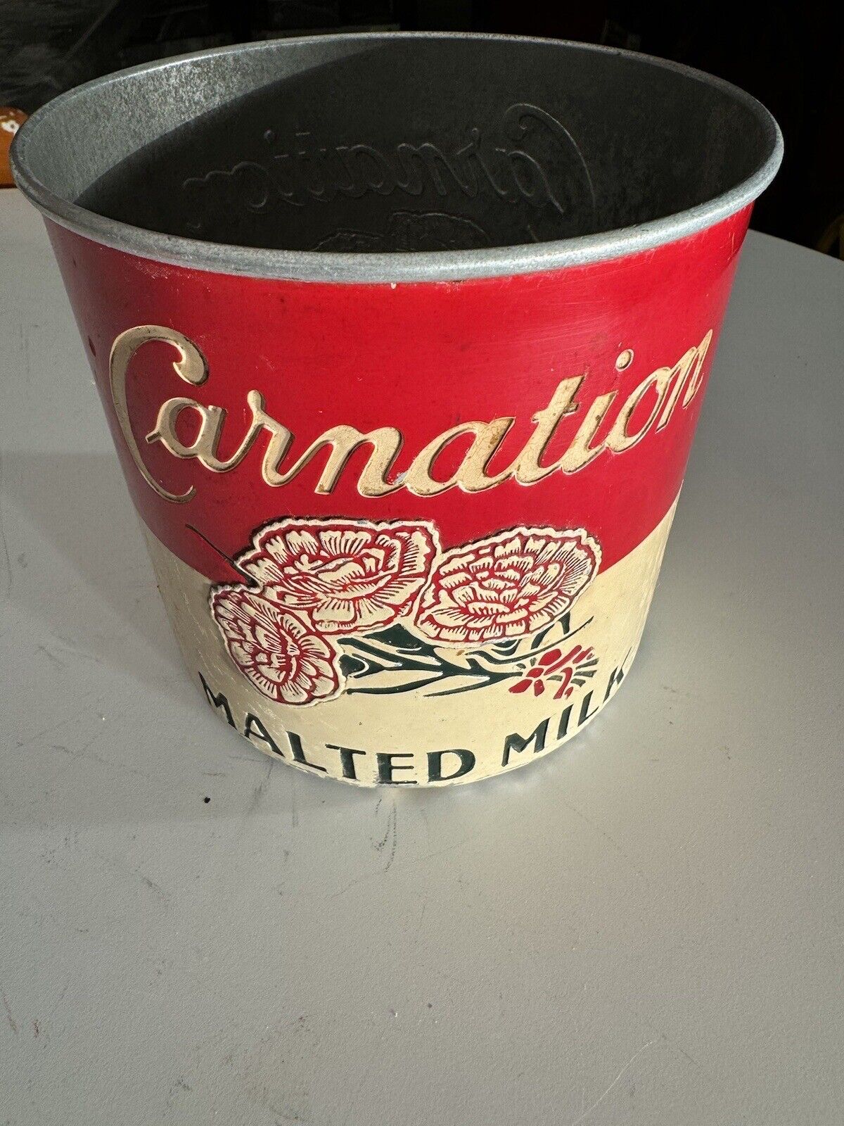 Rare Carnation Malted Milk Soda Fountain Cannister