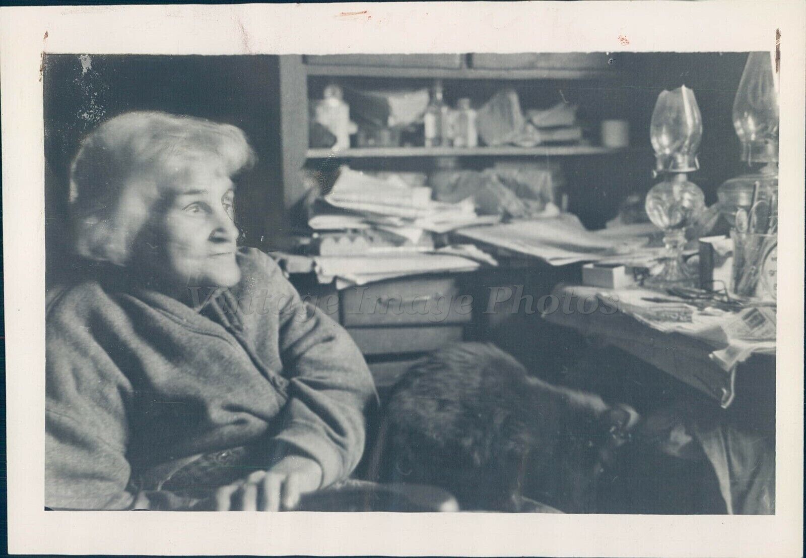 1940 Mrs Gullett Retirement Column Writing Author Black Cat Vintage Press Photo