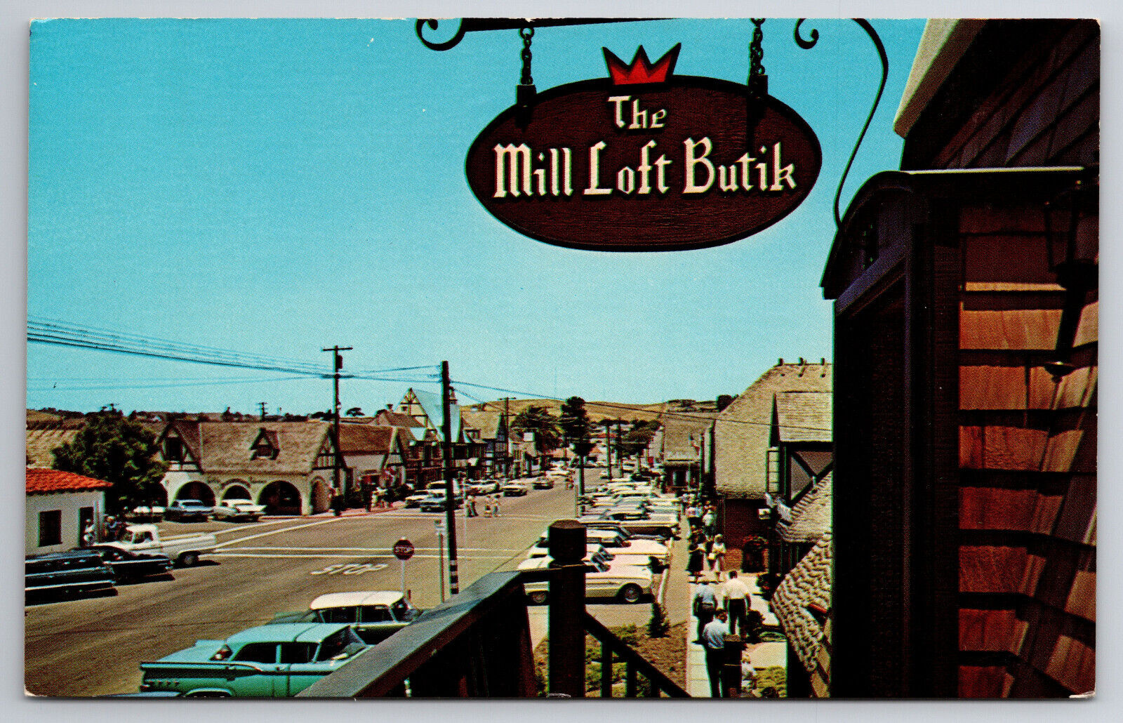 Postcard Solvang, California The Mill Loft Butik, Authentic Danish Village