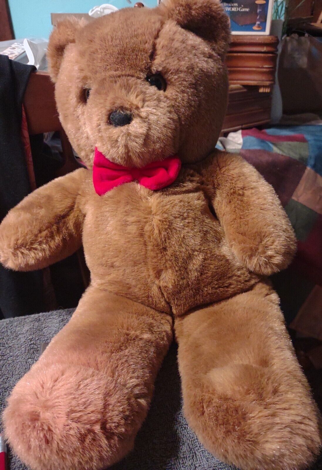 S.M.G. Bear Handcrafted By California Stuffed Toys BROWN TEDDY BEAR 20\