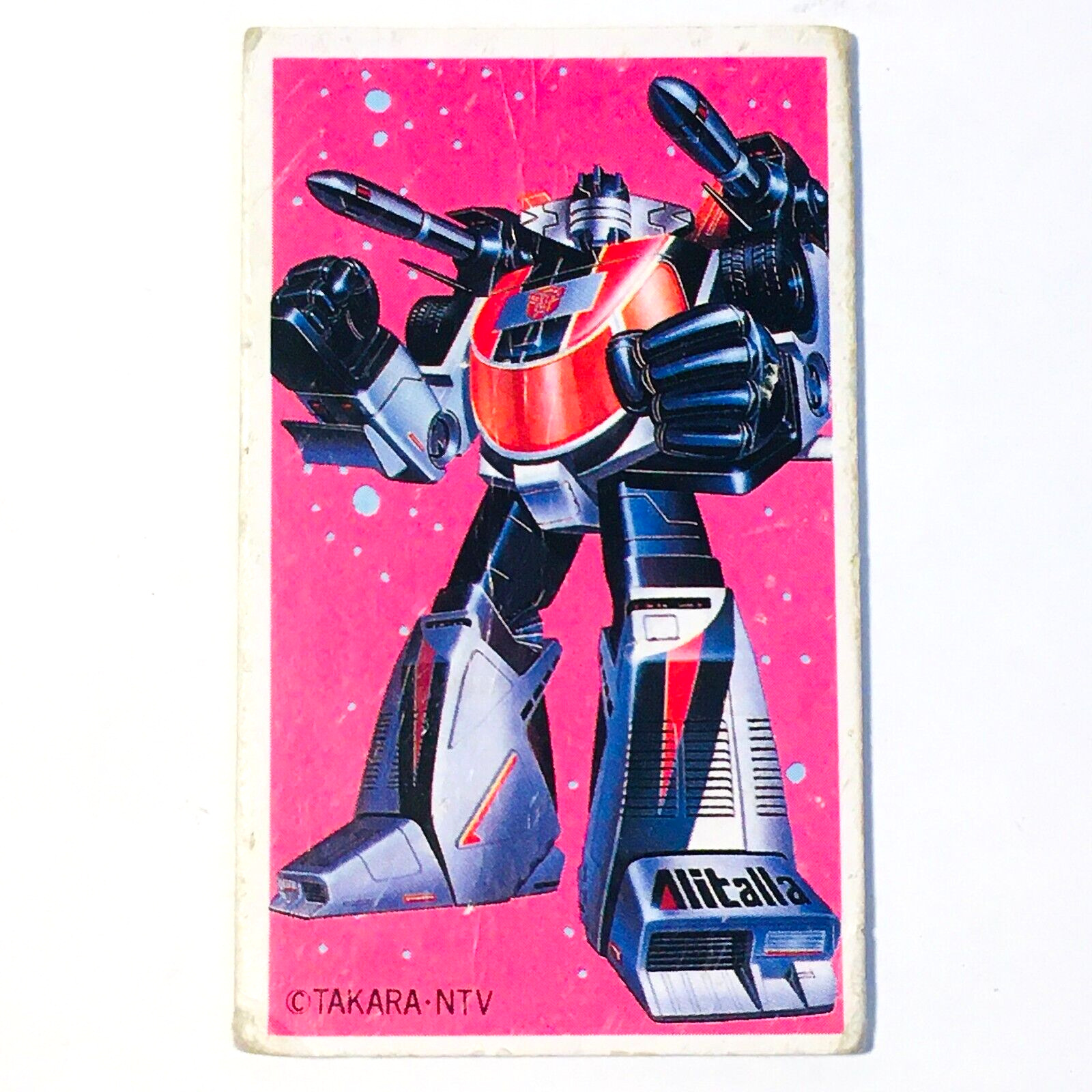 Menko Japan Card Transformers WheelJack Tomy Leopardon Mecha Shogun Warrior
