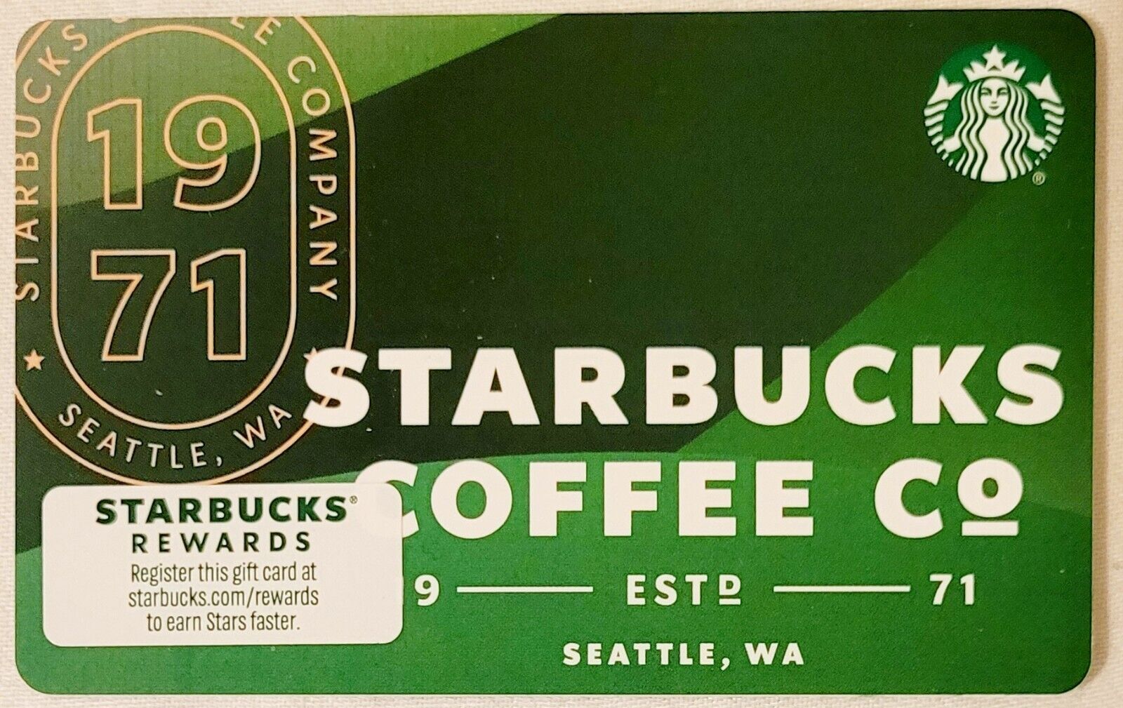 NEW 2023 STARBUCKS 1971 COFFEE CO Gift Card  #6310
