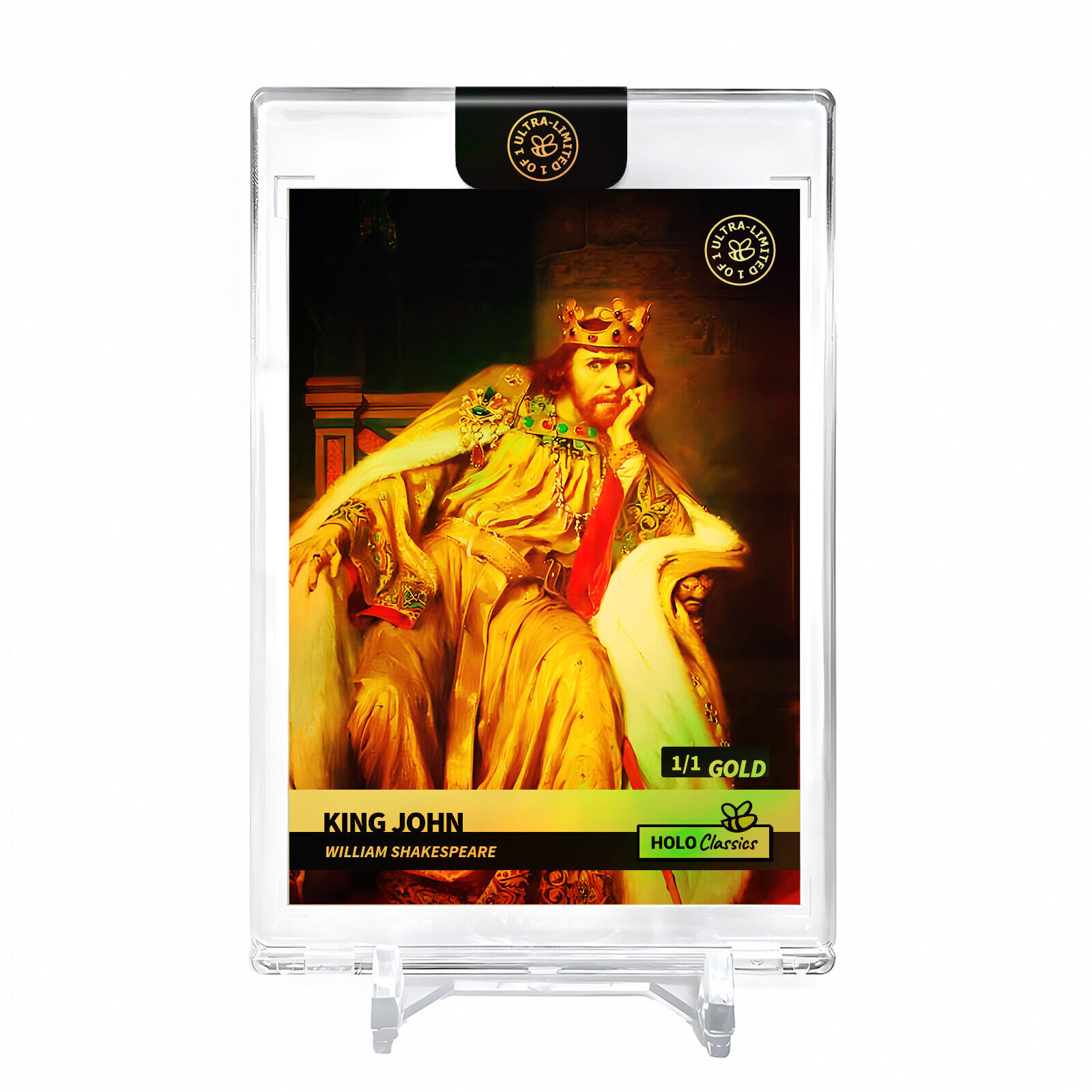 KING JOHN Art Trading Card 2023 GleeBeeCo Holo Classics #KNWL *GOLD* Encased 1/1