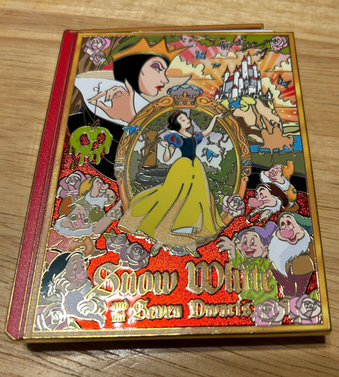 Snow White and Seven Dwarfs Castle Fantasy Disney Kriss Storytime Pin LE JUMBO