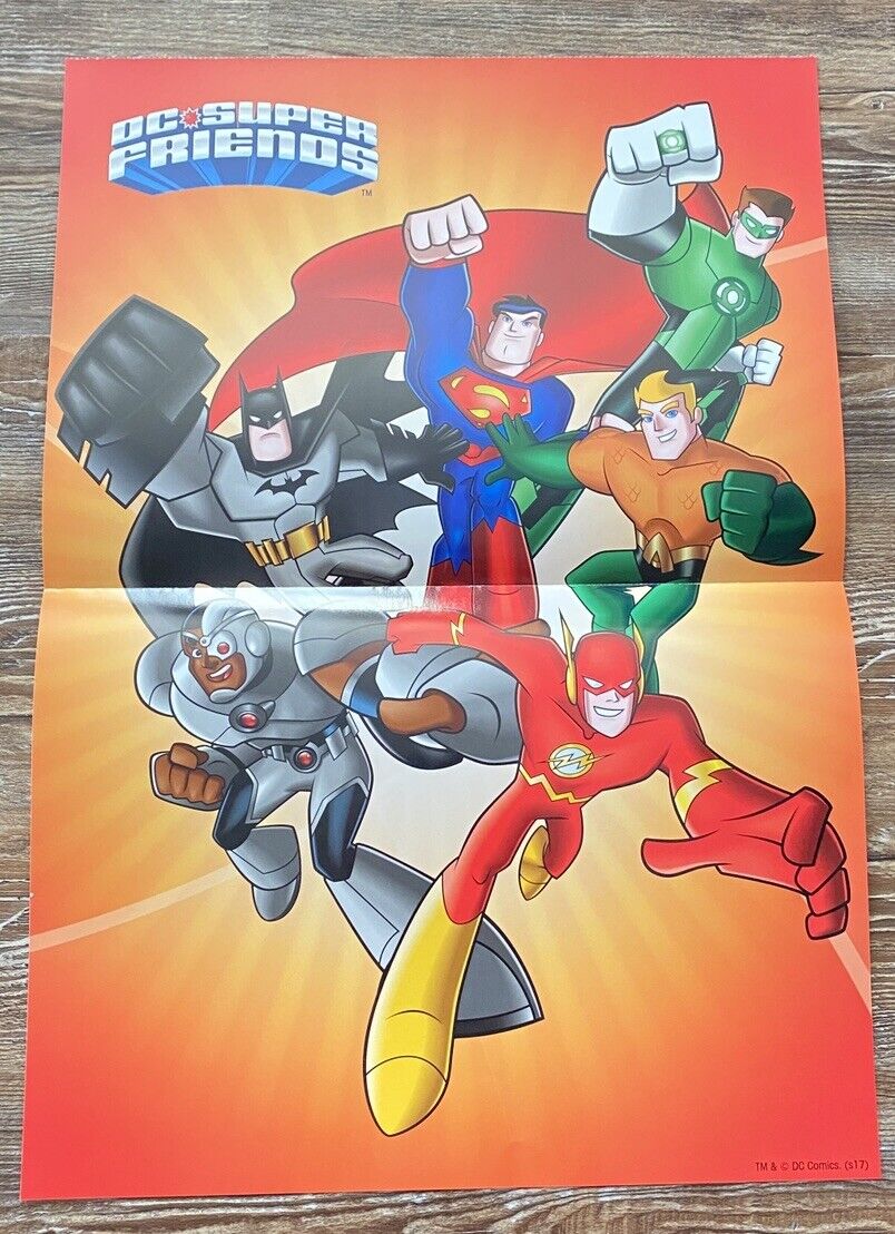 DC Super Friends Poster 12” X 18” DC Comics Cartoon Animated Lithograph