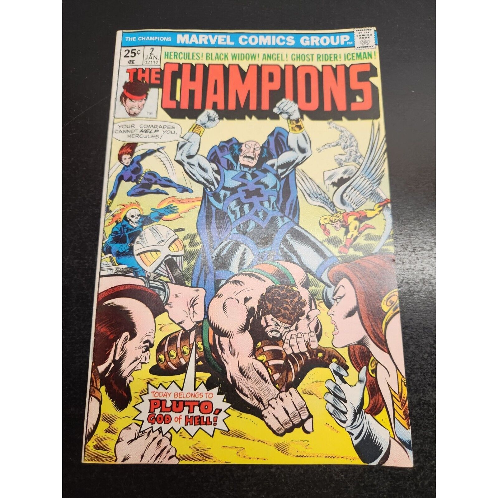 Marvel Comics The Champions #9 January 1977 - Hercules -Black Widow-Ghostrider