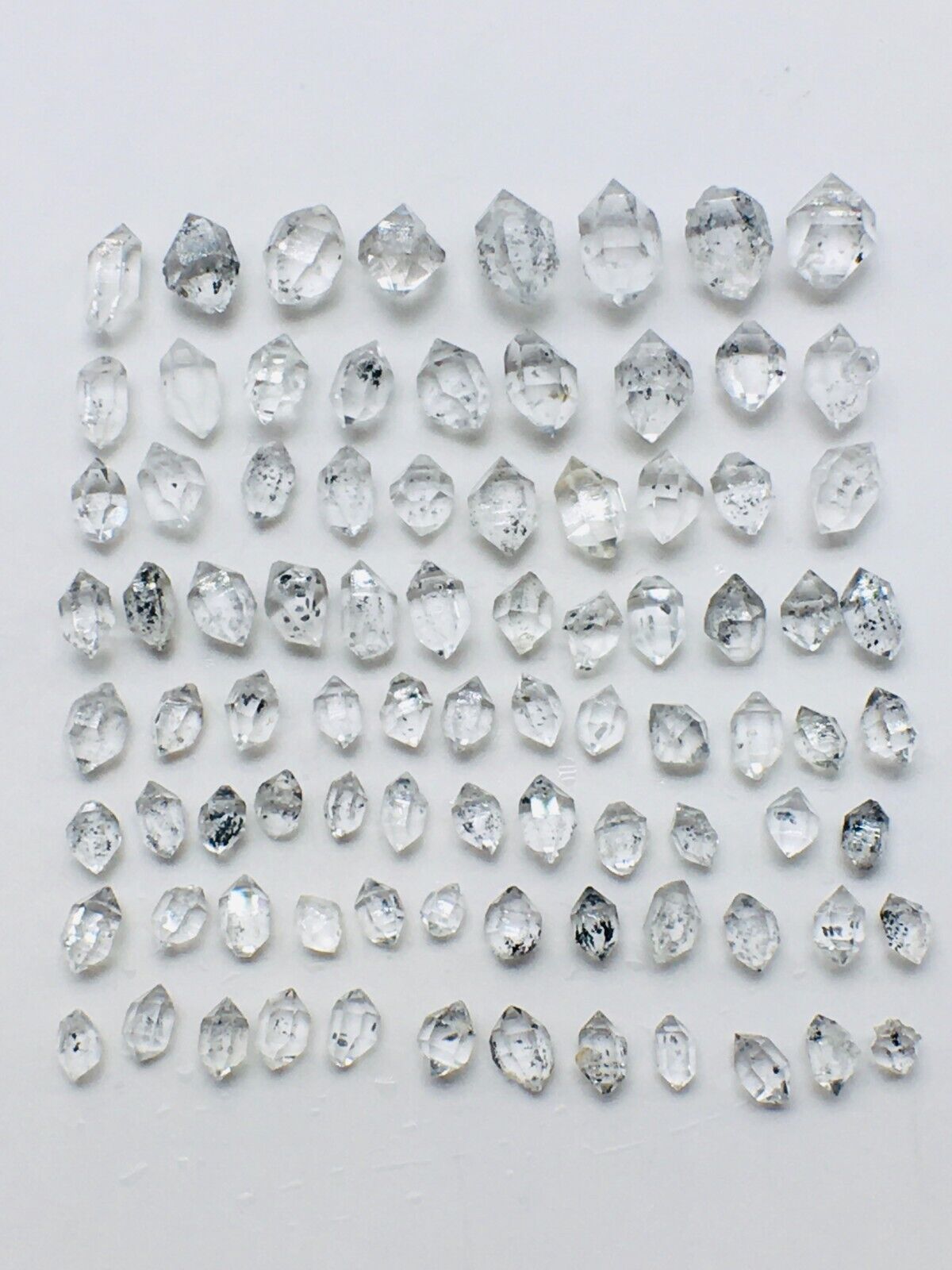 87pc Herkimer Diamond AAA small 4mm to 10mm Top gem crystal From-NY 40ct