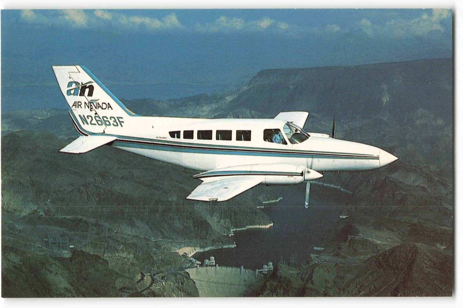 Postcard Airline AIR NEVADA Cessna 402C II N2663F CC10.