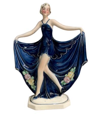 Vintage 1920's-30's Deco German made Katzhutte Porcelain Dancer Figuri