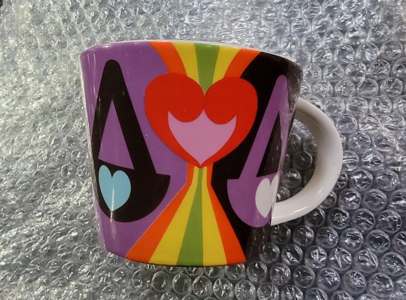 FRENCH BULL Astrology Mug Porcelain LIBRA Design 10oz Colorful Boho Cup Preowned
