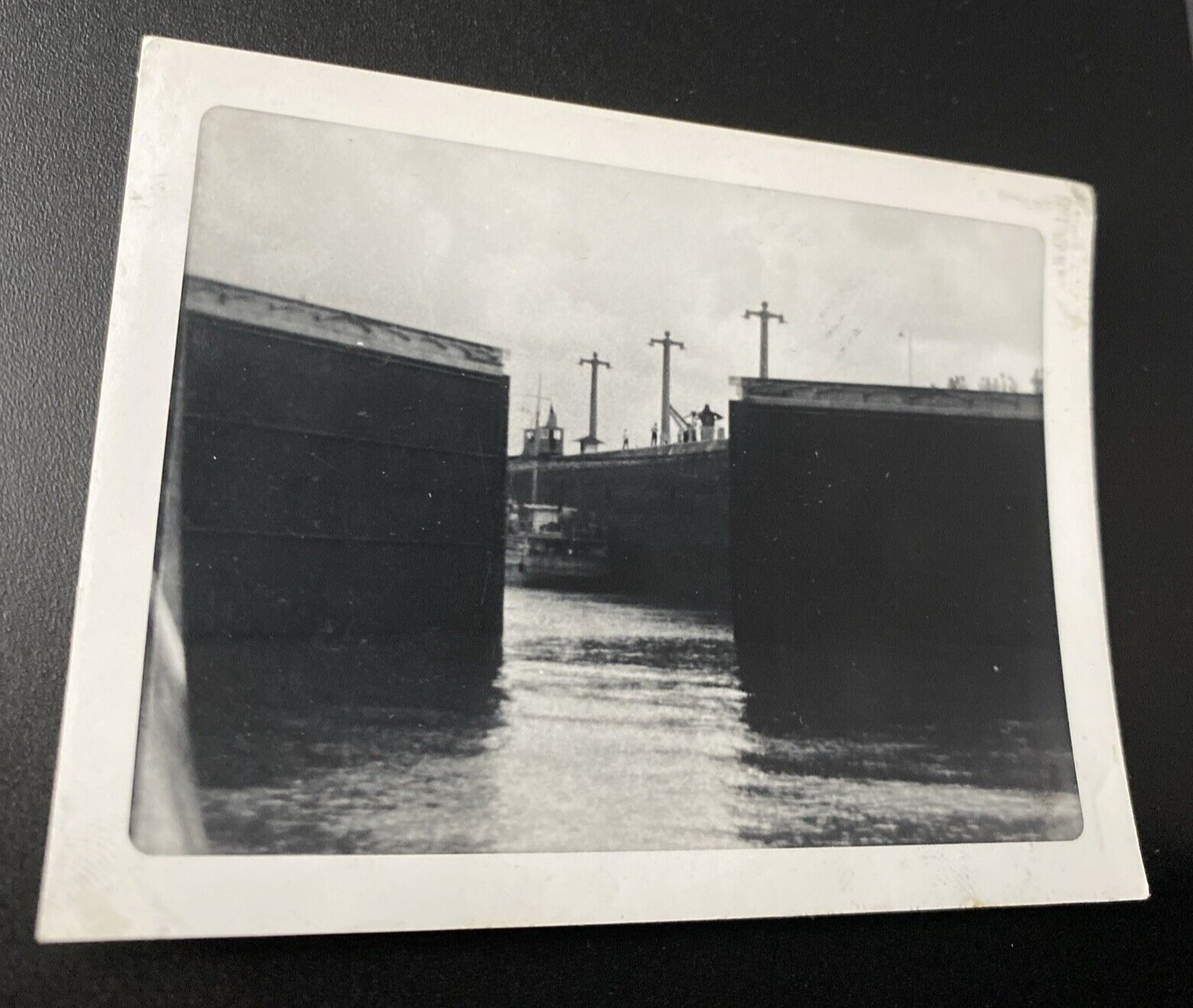 Vintage 1949 Miraflores Locks Panama Canal Original Old Real Photo P12z28