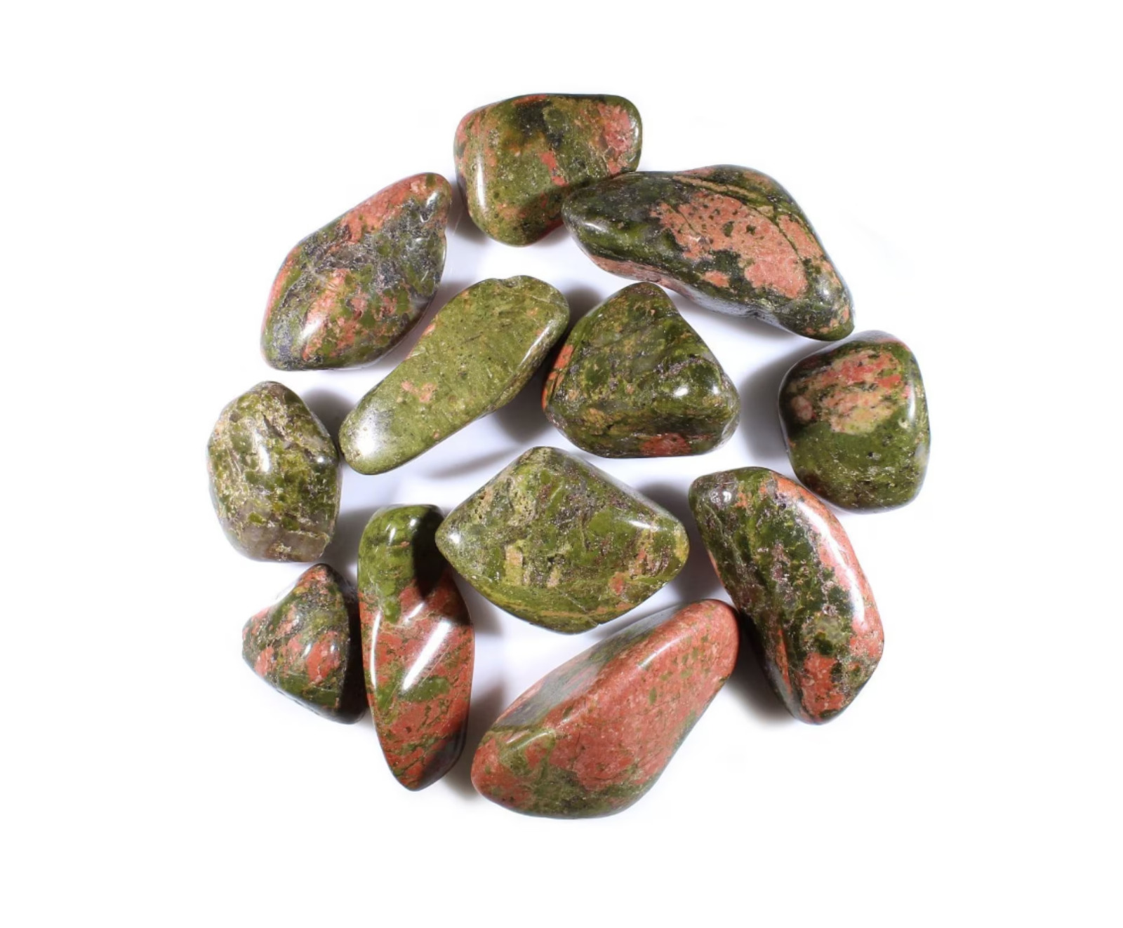 Unakite Tumbled Gemstones - Bulk Wholesale Options - 1 LB