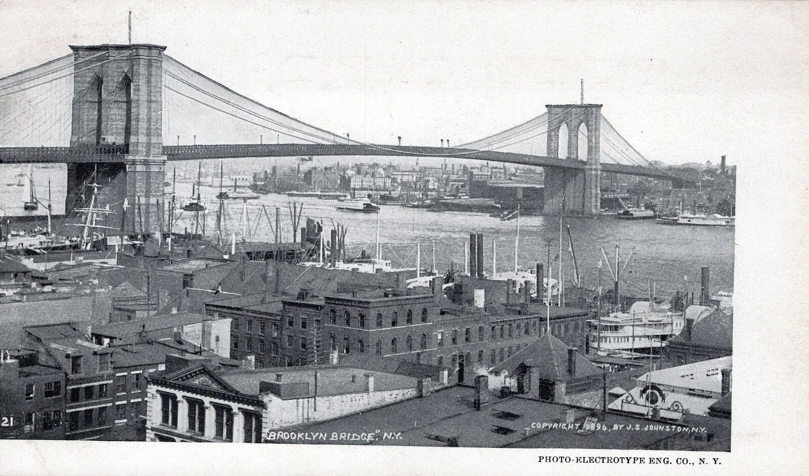 NEW YORK CITY - Brooklyn Bridge Postcard - udb (pre 1908)