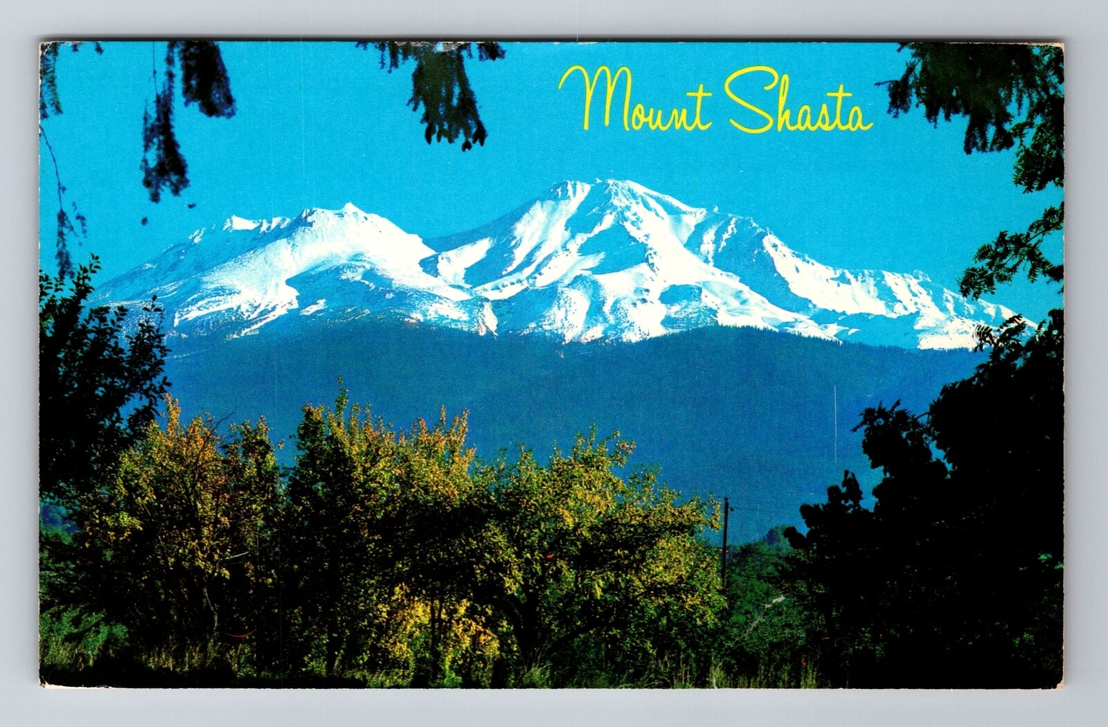 Mt Shasta CA-California, Scenic View, Antique, Vintage c1985 Postcard