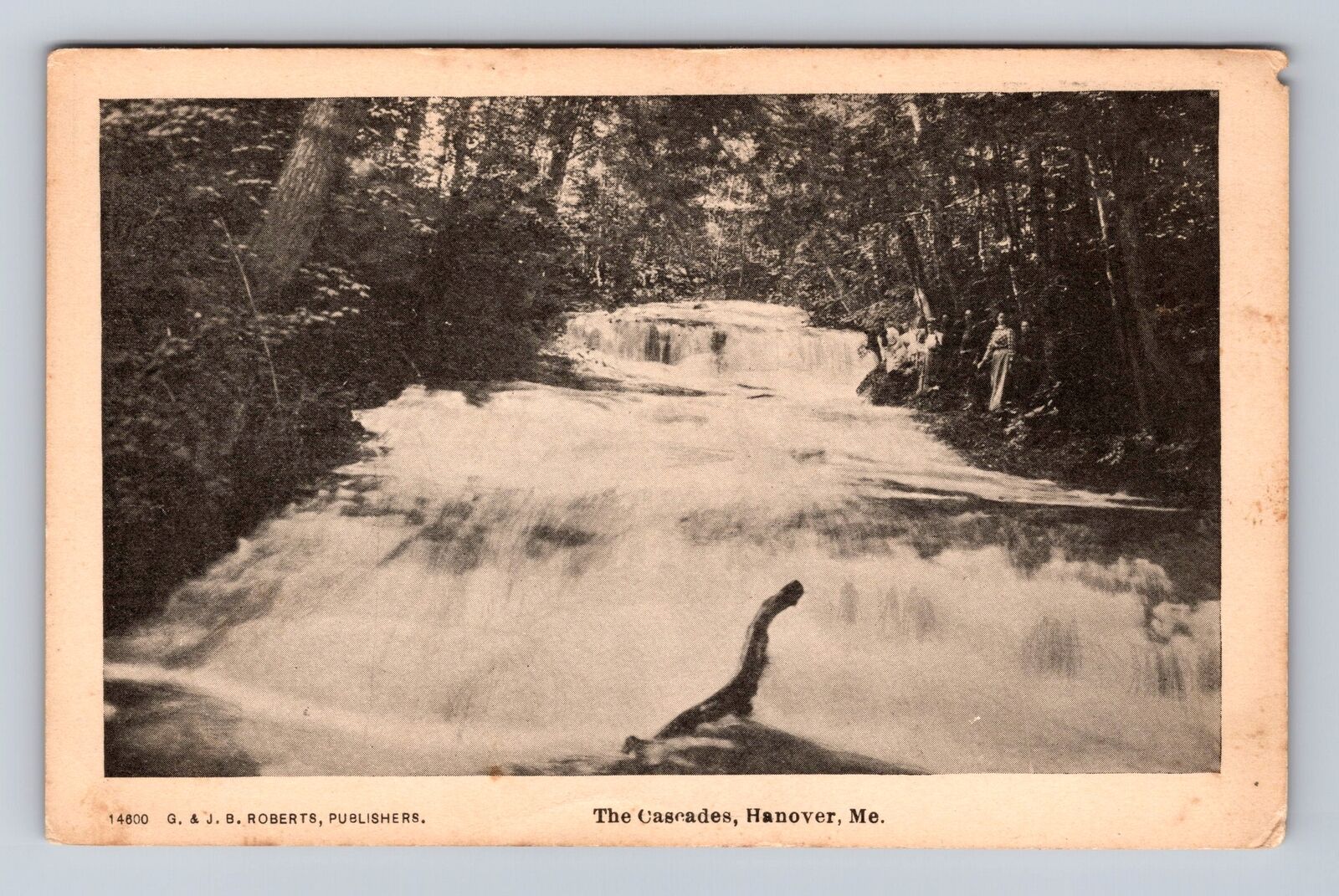 RPPC-Hanover ME-Maine, The Cascades, Vintage Postcard