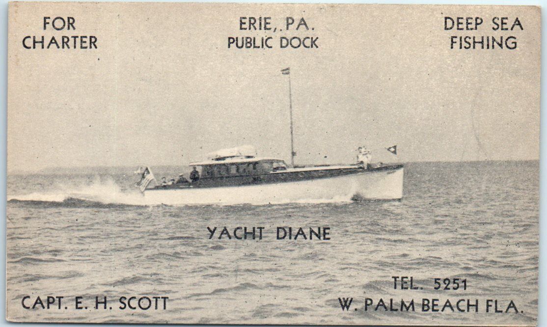 Postcard - Yacht Diane