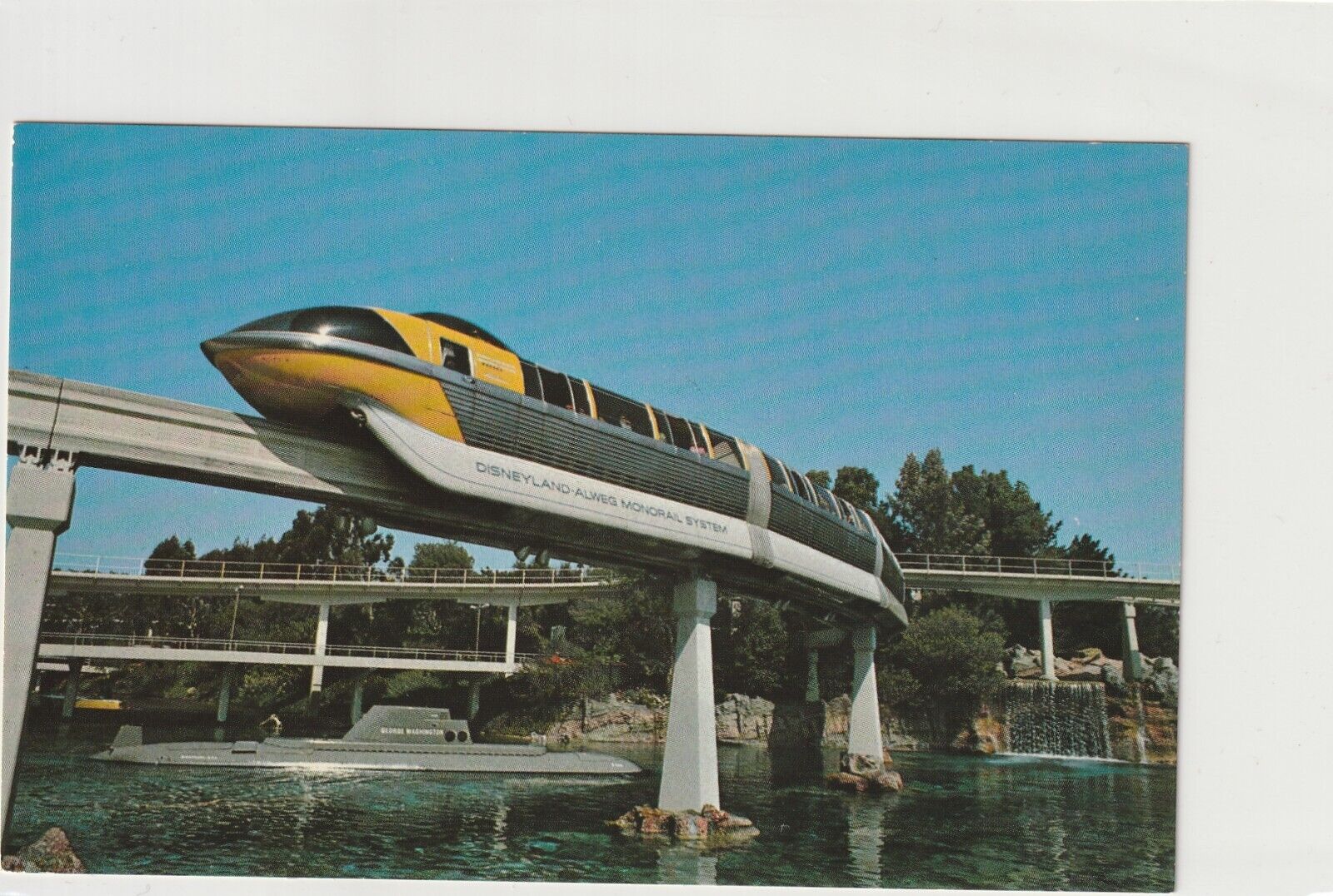 Vintage Postcard Disneyland Tomorrowland Monorail Train Photo