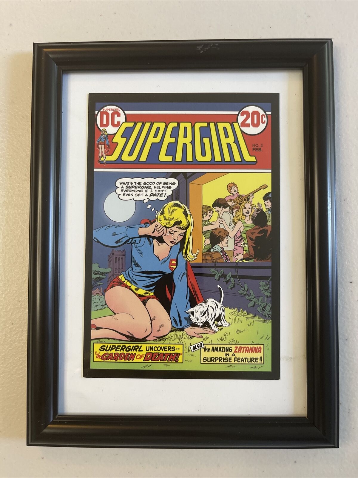 Supergirl #3 (1973) Postcard 2010 DC Comics Supergirl Can\'t Get Date Framed