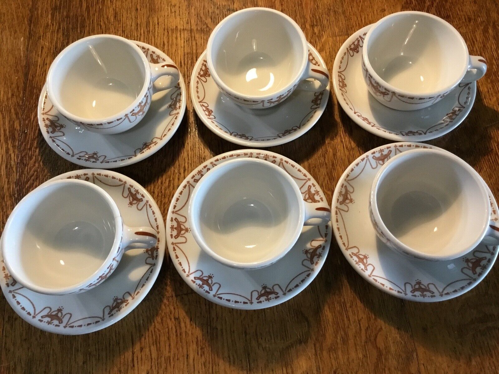 Vintage Shenango Restaurant Cup & saucer 12 sets available Believe Swags Urn  #2