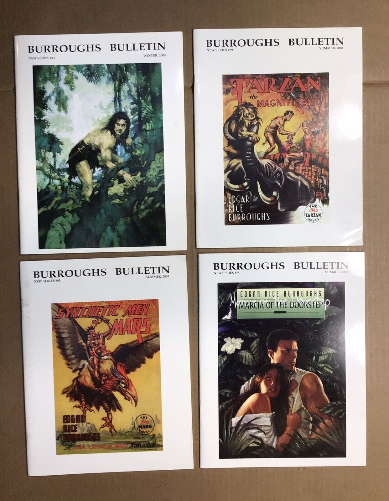 The Burroughs Bulletin New Series~ #41, 59, 63 & 75 ~Tarzan Fanzine ~ Edgar Rice