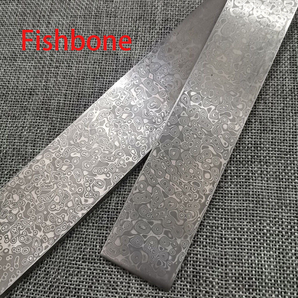 7 Kinds Pattern VG10 Damascus Steel Billet Bars Material Knife Blade Blanks DIY