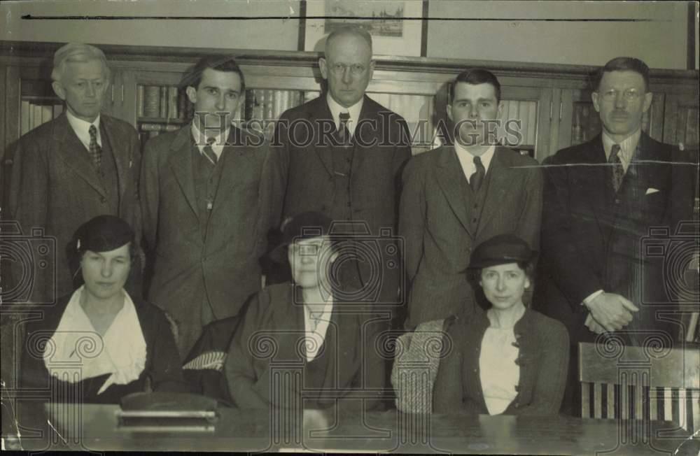 1935 Press Photo Colorado Librarians Make Plans for Denver Public Library