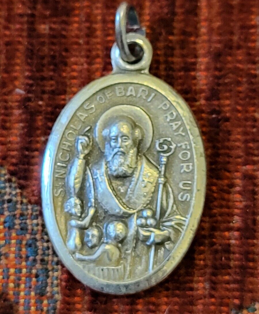 St. Nicholas Of Bari Vintage & New Sterling Medal Italy Sts. Cyril  & Methodius