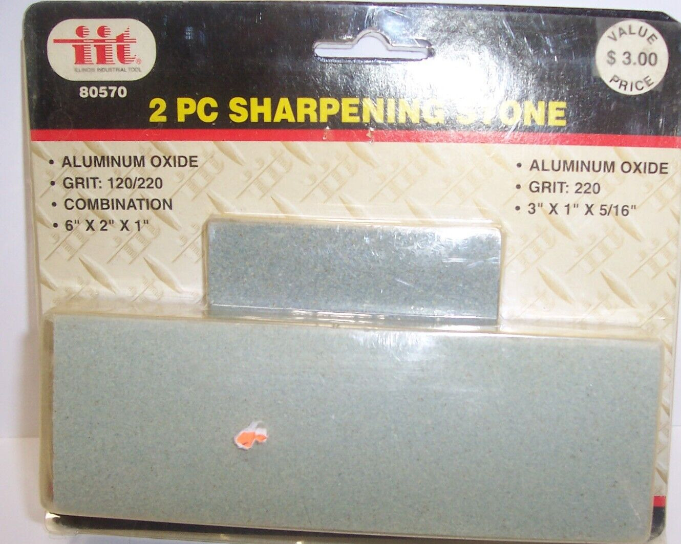 VTG Knife Sharpening Stones 2 Piece Set 120/220 combination grit small 220 grit