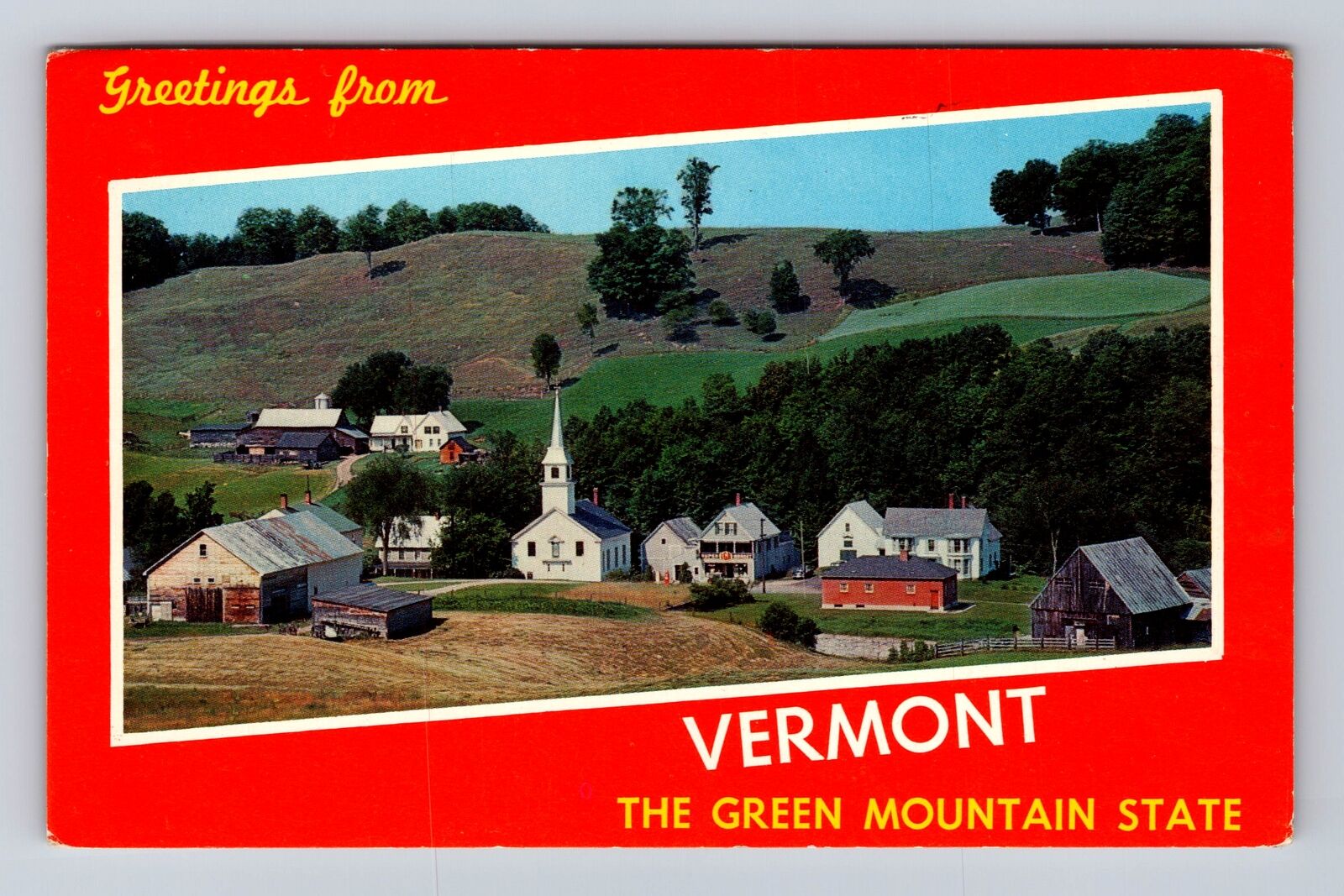 VT-Vermont, Village In The Green Mountain State, Antique, Vintage Postcard