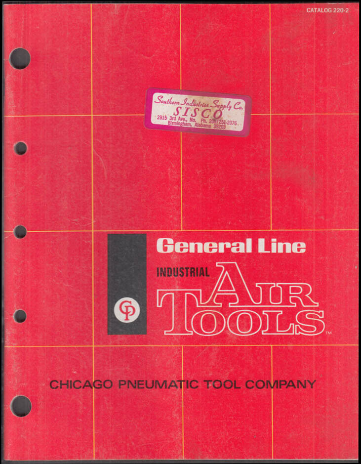 Chicago Pneumatic General Line Industrial Air Tools Catalog 1973