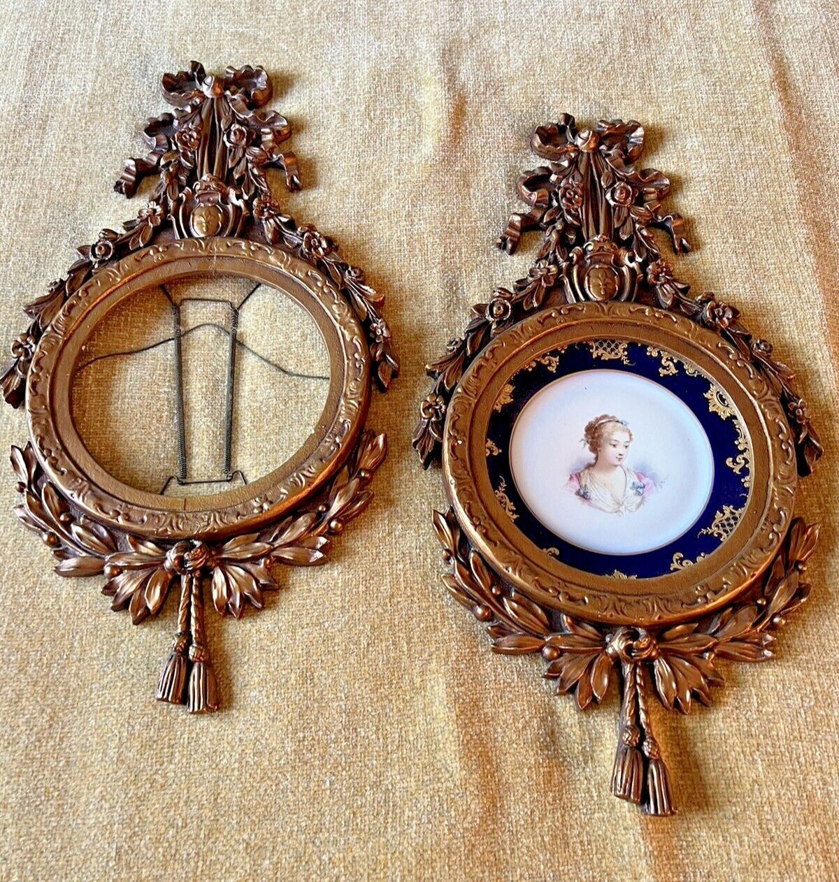 Chateau Des Tuileries Sevres Plate S37 Pair European Wall Plaque RARE Must SEE
