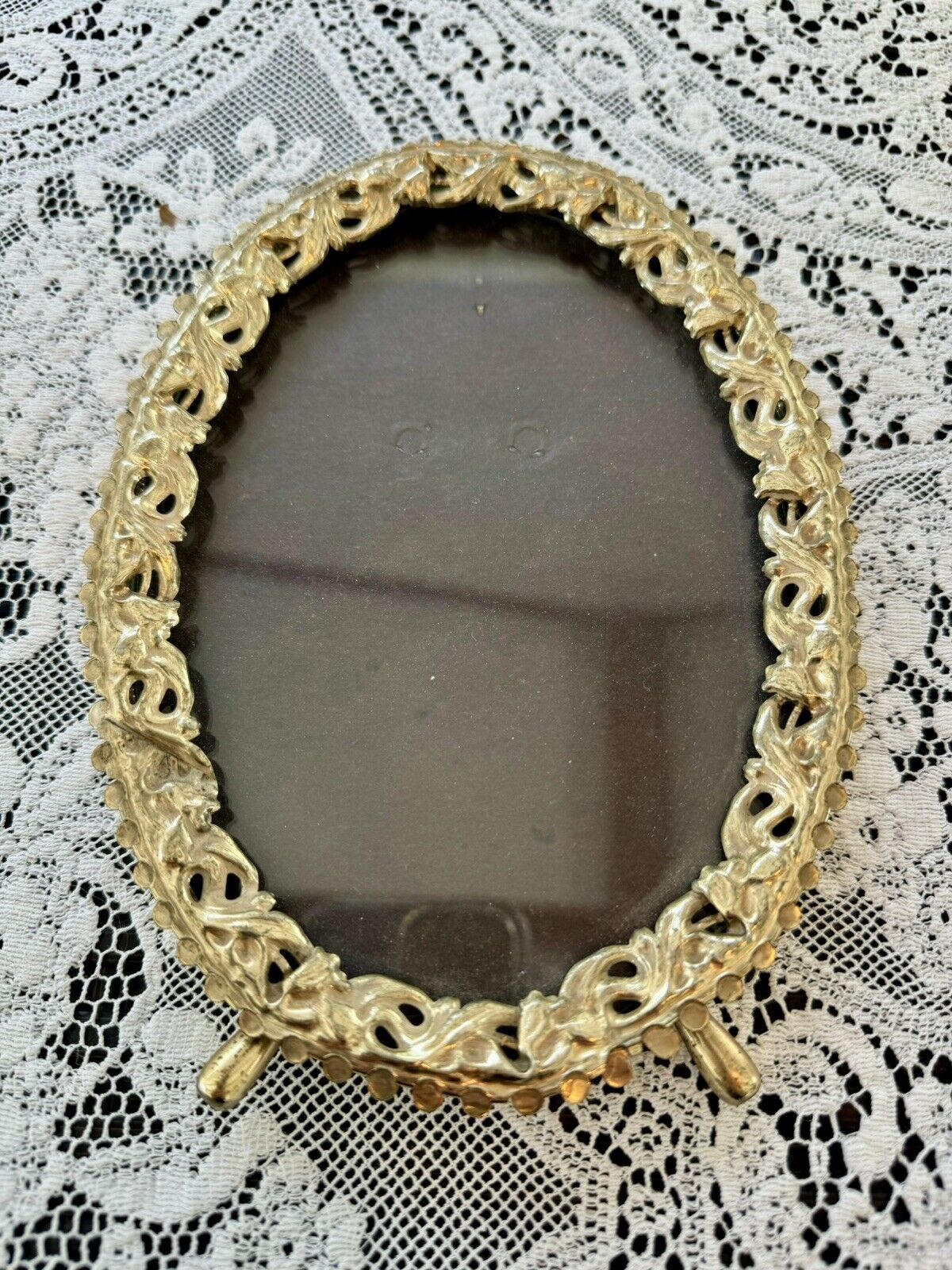 Vintage Brass Ormolu Picture Frame