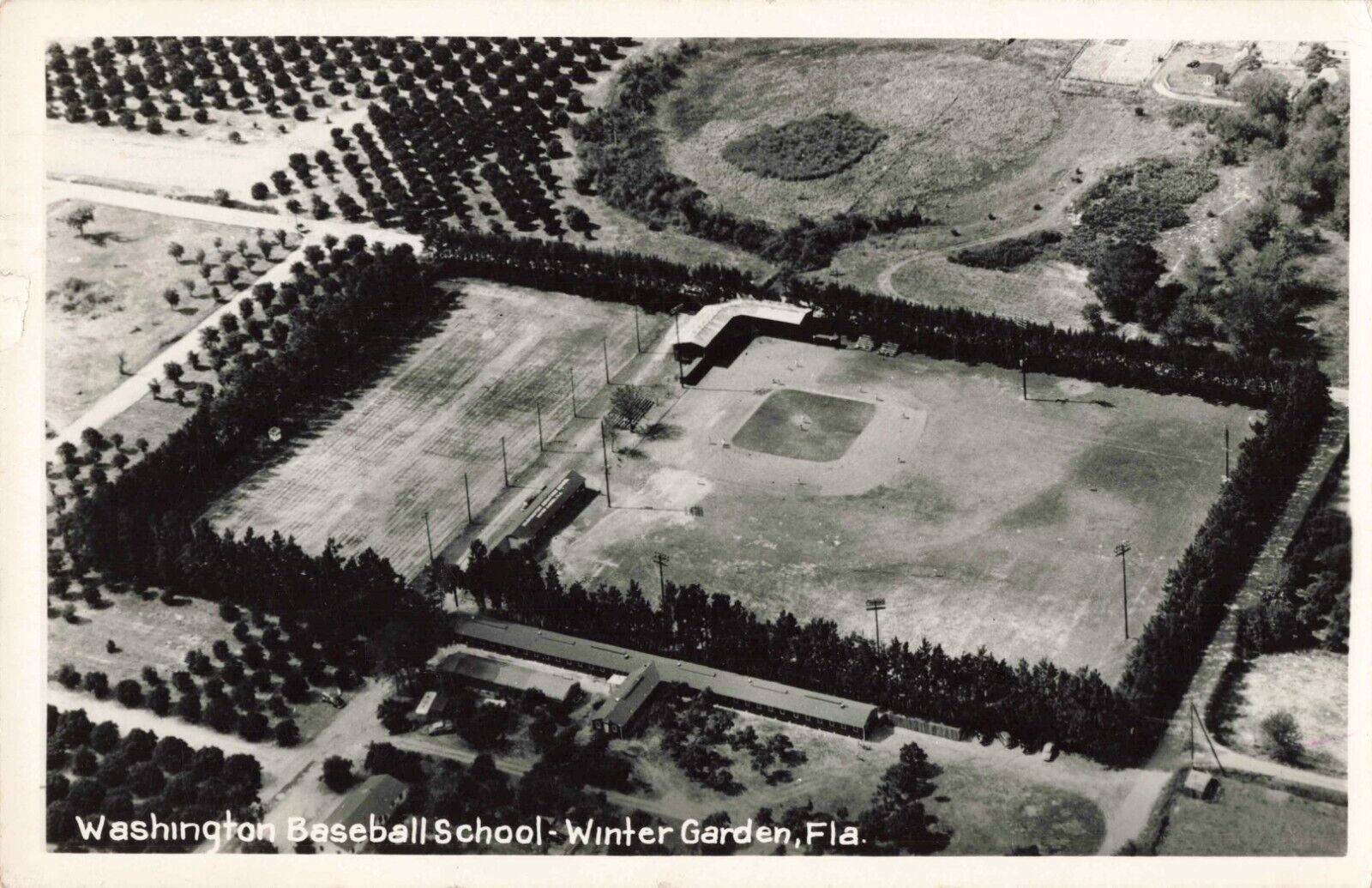 Washington Baseball School Winter Garden Florida FL 1965 Real Photo RPPC