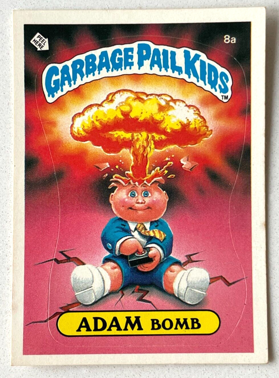 1985 Topps Garbage Pail Kids OS1 1st Series ADAM BOMB Card 8a Checklist GLOSSY