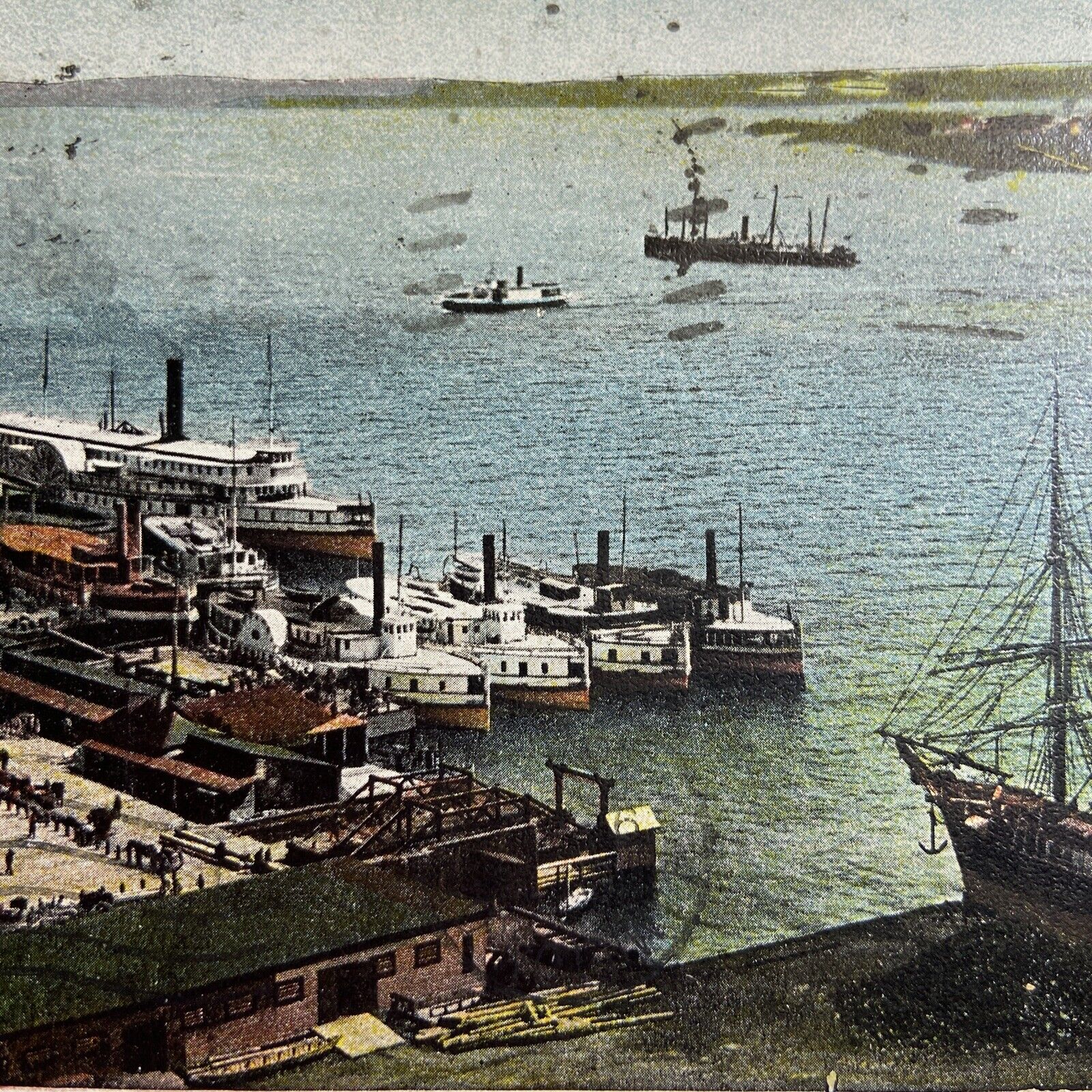 Postcard Canada Quebec The River - Le Fleuve Montreal Import Co. 1908