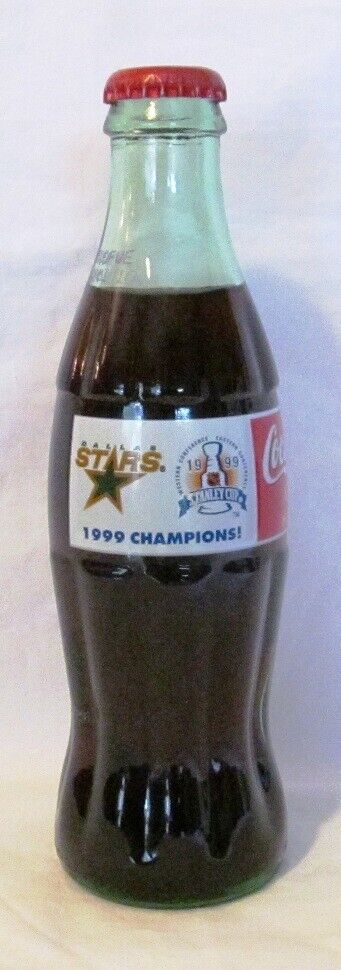 Coca-Cola Dallas Stars 1999 Stanley Cup Champions NHL Hockey Coke Bottle