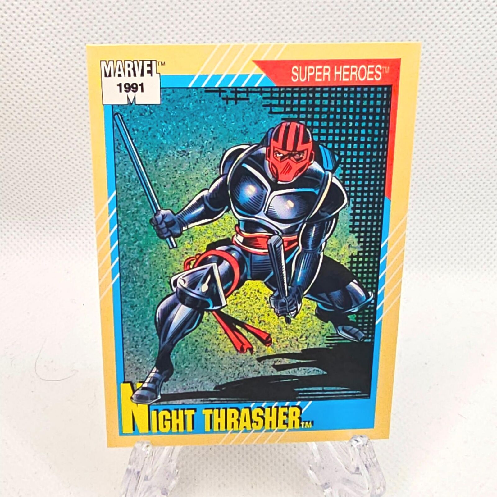1991 Marvel Universe Super Heroes Comic Trading Card Night #22 Thrasher