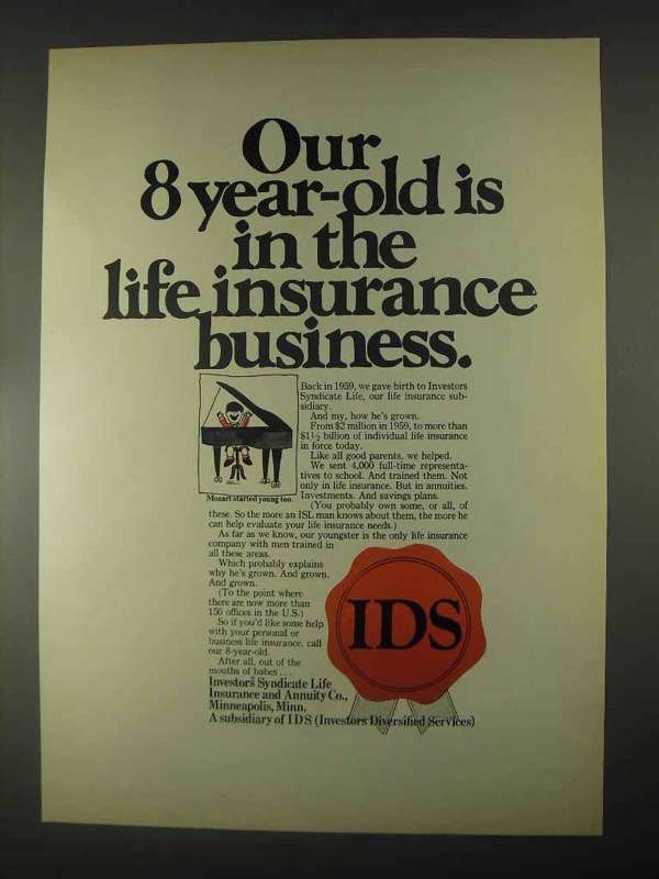 1967 IDS Investors Syndicate Life Insurance Ad