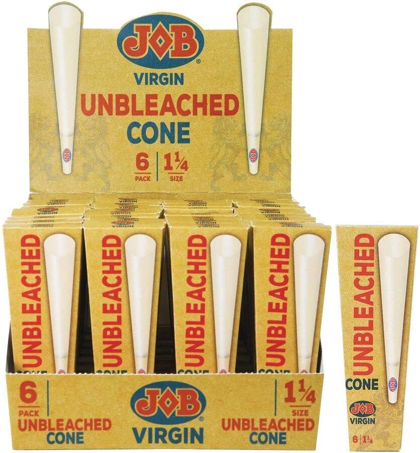JOB Virgin Unbleached Pre-Rolled Cones, 3.3 Inch (192 Total Cones) 1 ¼ Size...