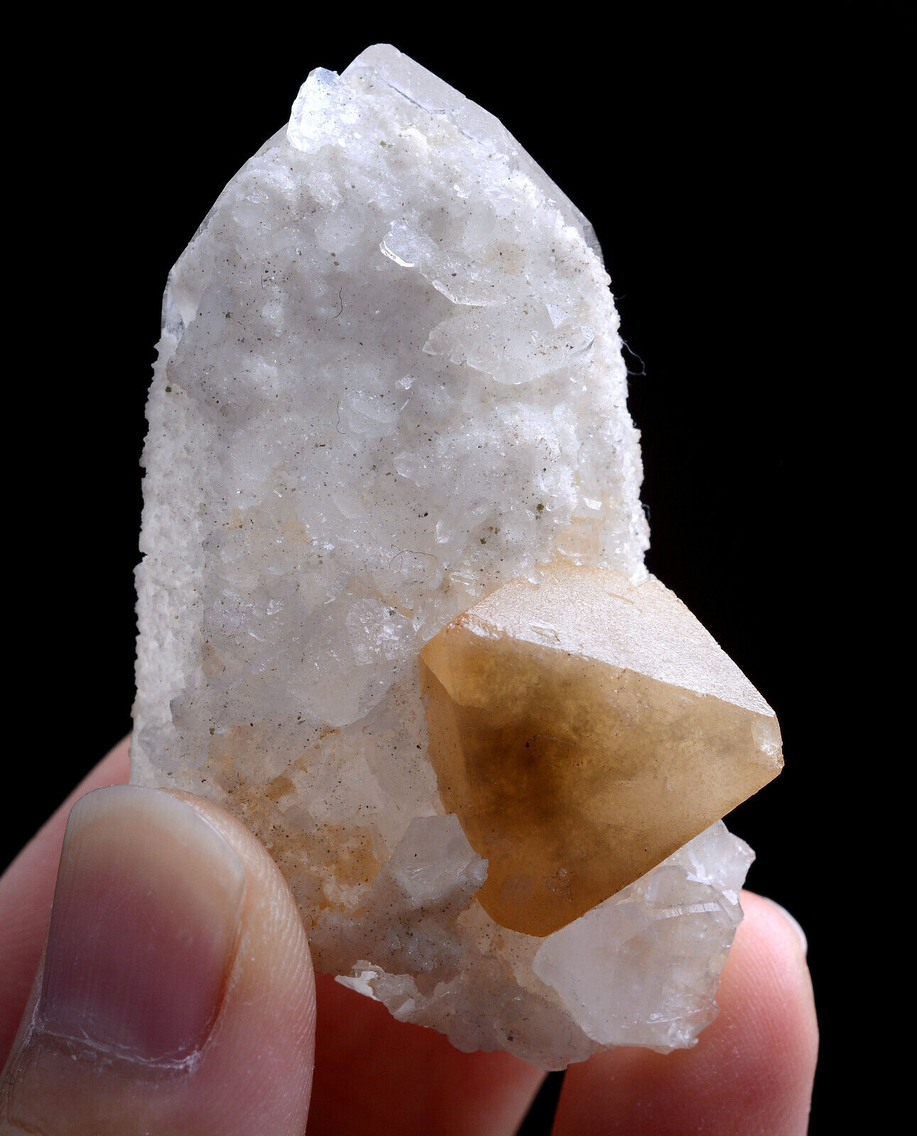 53g Natural Rare Scheelite & Crystal Calcite Mineral Specimen/Yaogangxian  China