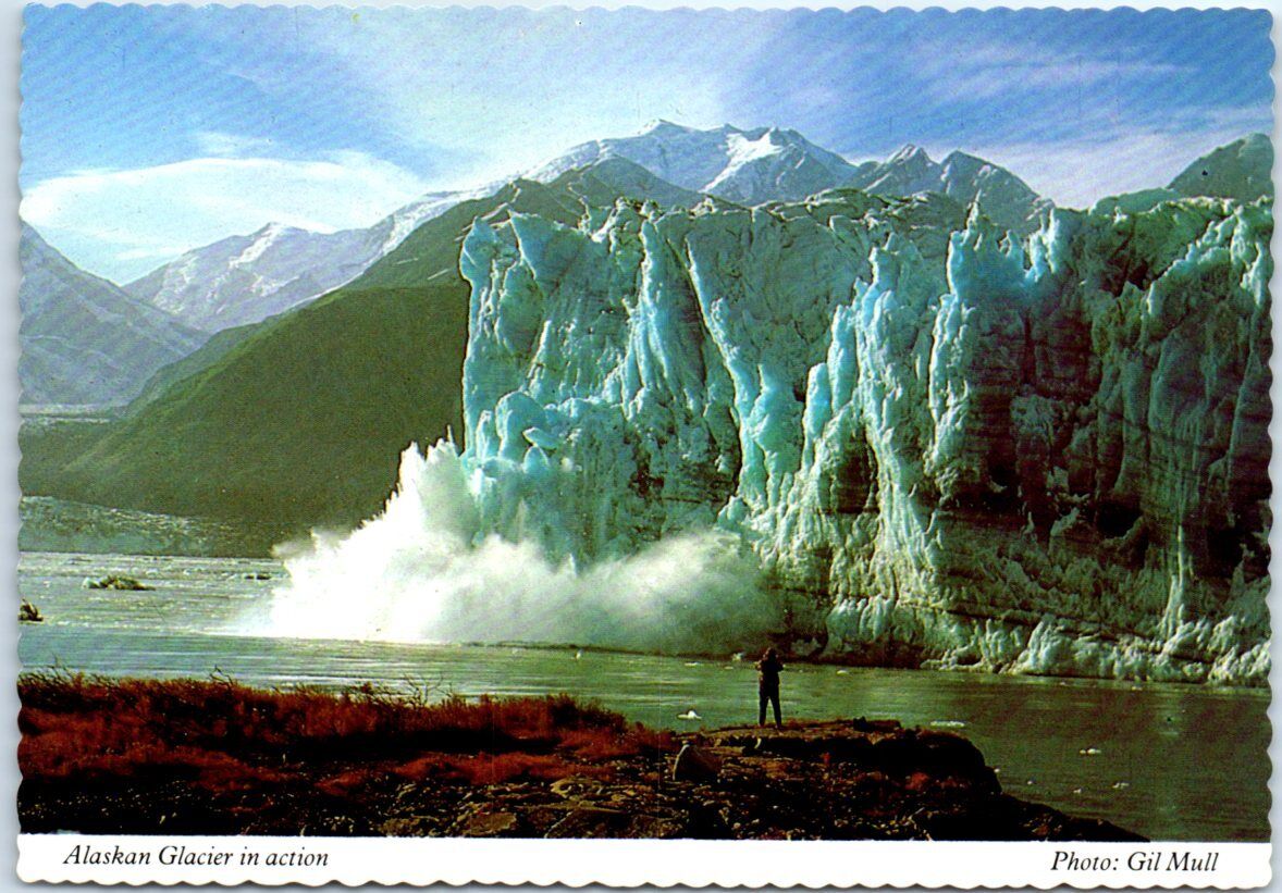 Postcard - Alaskan Glacier in Action