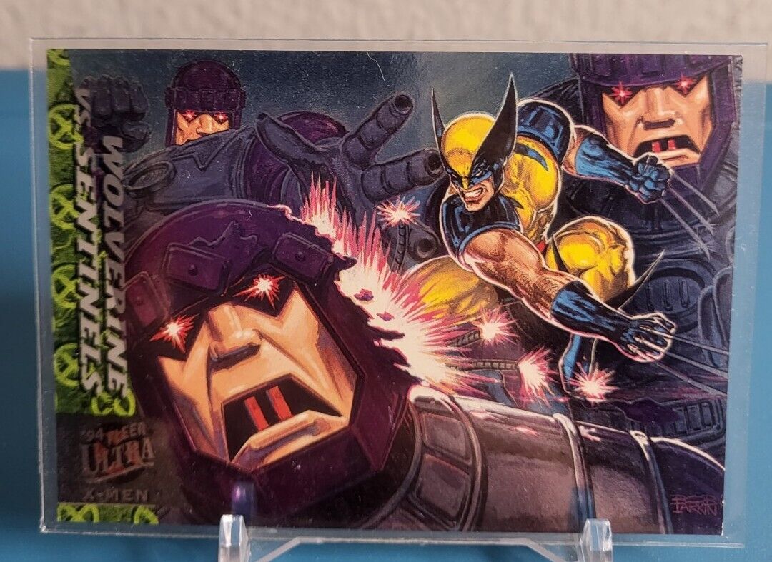 1994 Fleer Ultra Marvel X-Men Greatest Battles Wolverine VS Sentinels #4