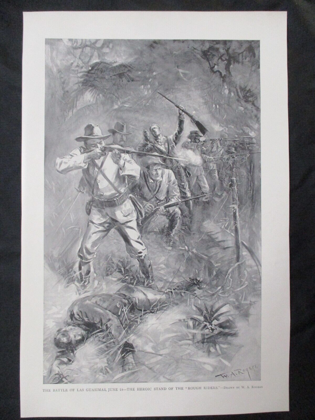 1899 Spanish American War - Heroic Stand, Col. Theodore Roosevelt & Rough Riders